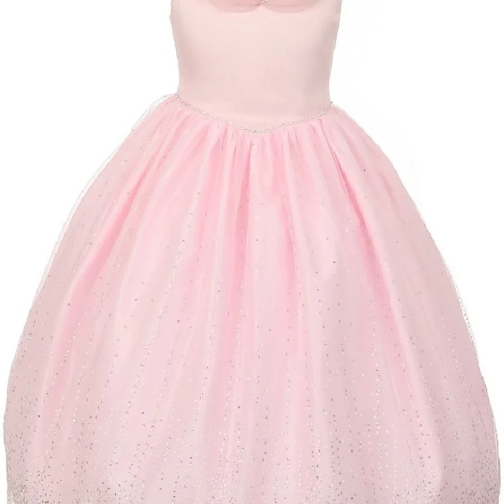 Little Girl Kids Girl Toddler Rhinestone Sparkly Princess Pageant Flower girl